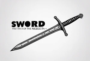 The sword needle from Game of Thrones with the saying “Stick ‘em with the pointy end” tattoo idea