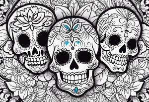 Day of the dead skull tattoo idea