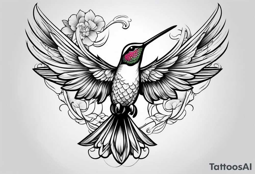 humming bird tattoo idea