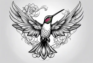 humming bird tattoo idea