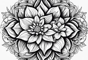 flower burst tattoo idea