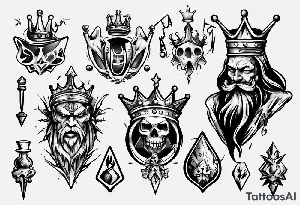 pawn and king tattoo idea