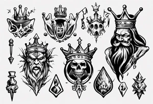 pawn and king tattoo idea