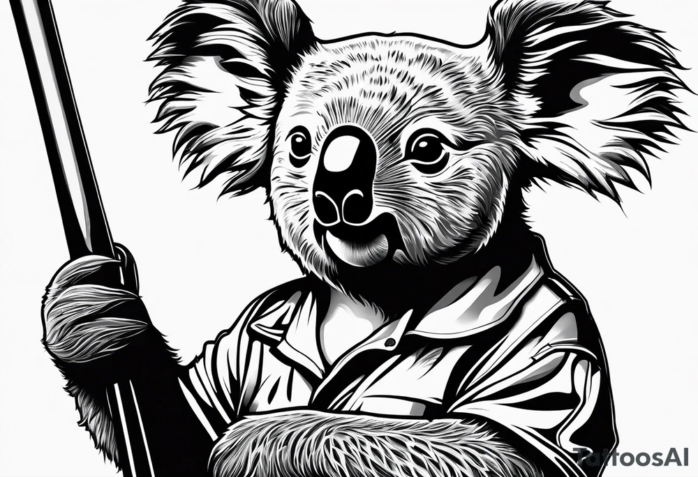 Koala golfing tattoo idea