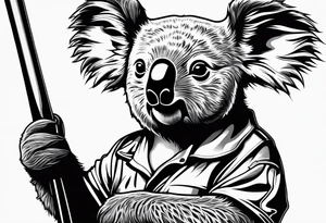 Koala golfing tattoo idea