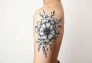 Western floral forearm half sleeve tattoo idea