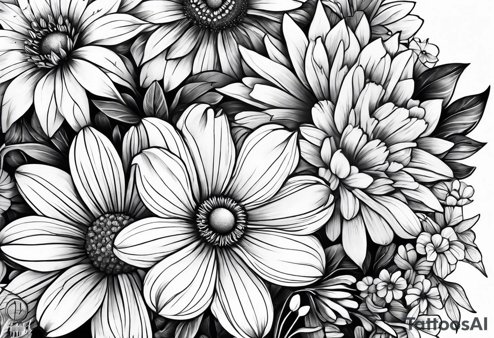 Wildflowers tattoo idea