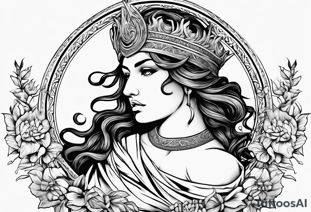 Greek mythology with Madusa tattoo idea