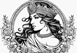Greek mythology with Madusa tattoo idea