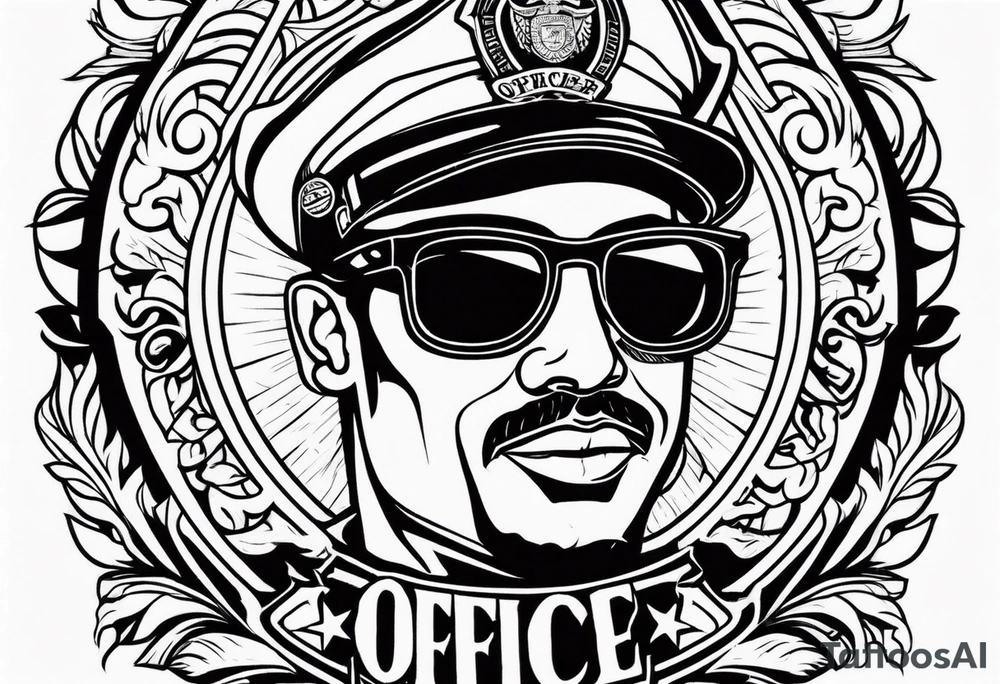 sunglasses officer tattoo idea