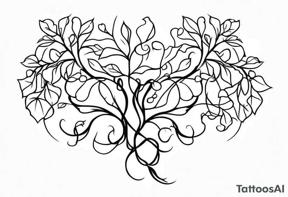 Vine Ivy Roots tattoo idea