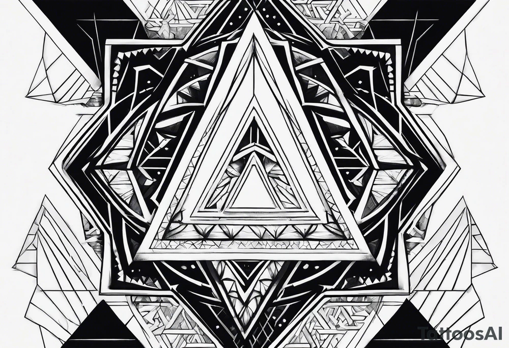 triangle pattern tattoo idea