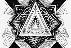 triangle pattern tattoo idea