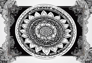 Mandala moon tattoo idea