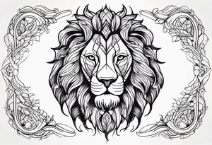 Powerful majestic lion tattoo idea