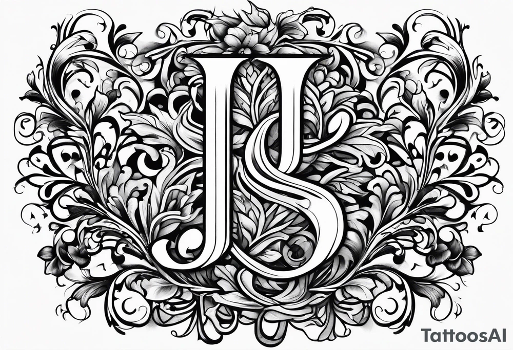 J and R simple initial tattoo of kids initials tattoo idea