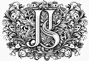 J and R simple initial tattoo of kids initials tattoo idea