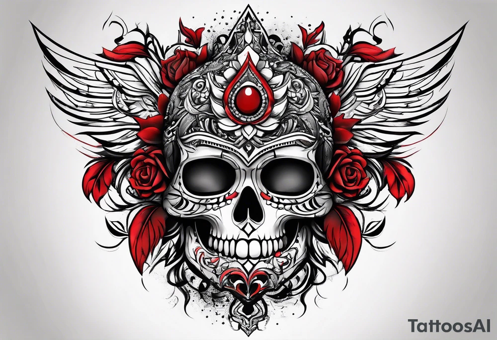 Simple black and red tattoo for men tattoo idea Simple black and red tattoo for men tattoo idea