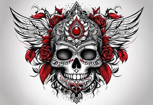 Simple black and red tattoo for men tattoo idea
