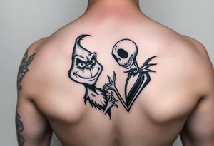 the grinch and jack skellington tattoo idea