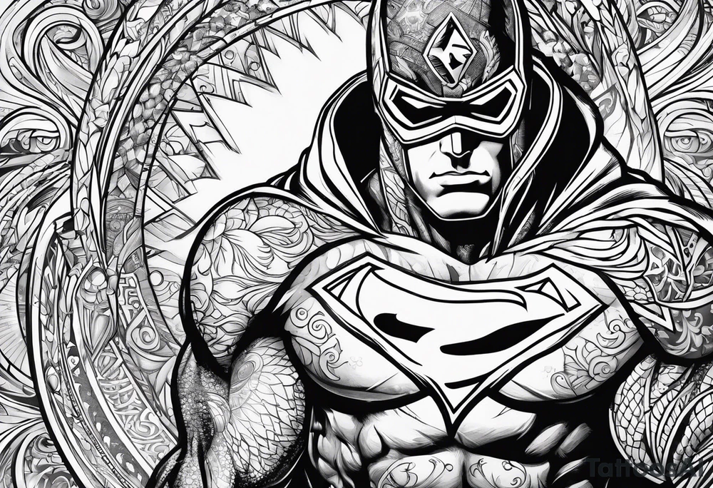 beachbum superhero tattoo idea