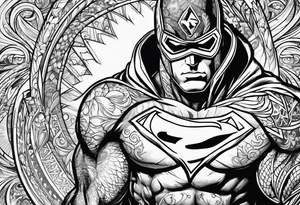 beachbum superhero tattoo idea