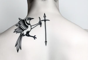 Sagittarius sign for both individuals as a couple names being Harley and Guy bird combined meaning Harley bird tattoo idea