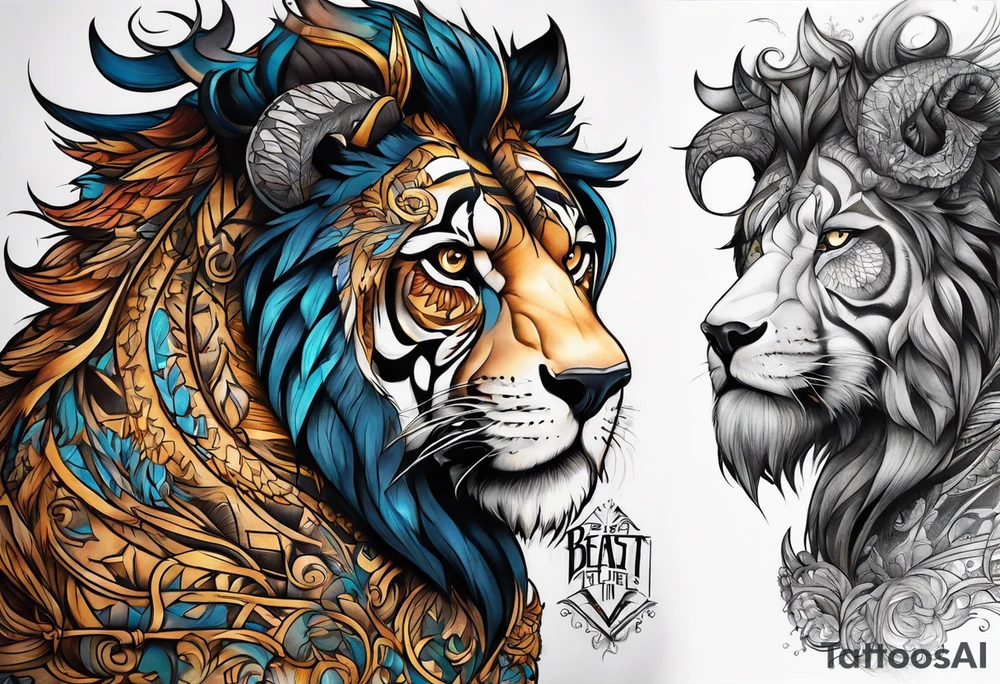 Beast time tattoo idea