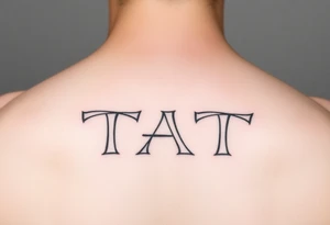 “TAT” in cool font/design tattoo idea