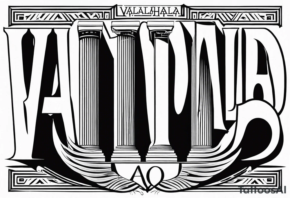 Valhalla steps
 pillars fog tattoo idea