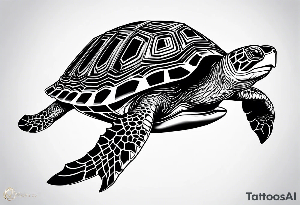 a majestic turtle tattoo idea