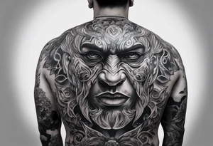 tattoo with demons for the back tattoo idea