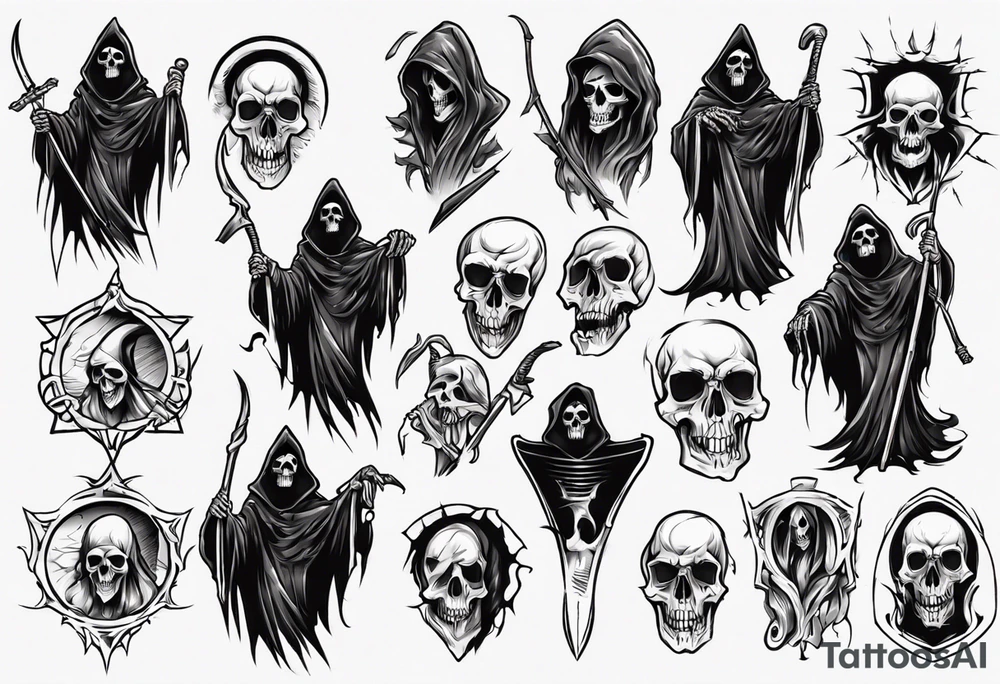 sexy grim reaper tattoo idea