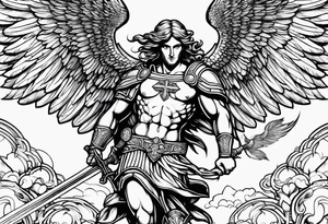 St Michael in action tattoo idea