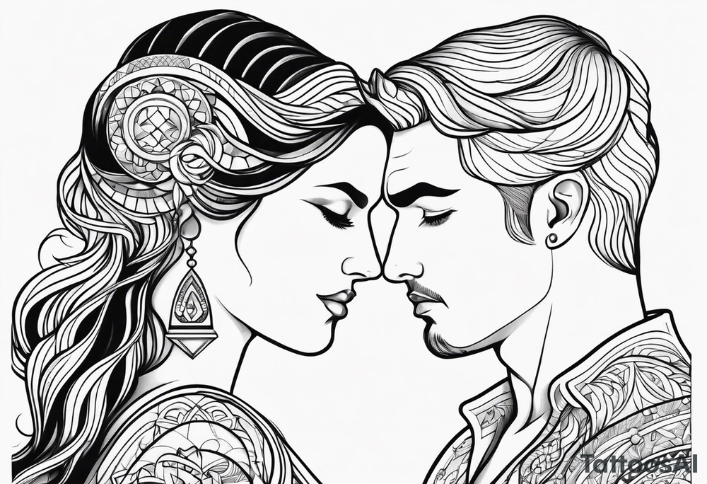 Couple's tattoos capricorn and aquarius uniting tattoo idea Couple's tattoos capricorn and aquarius uniting tattoo idea
