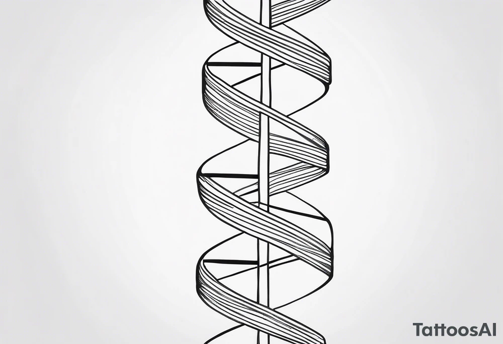 single line drawing of dna tattoo idea