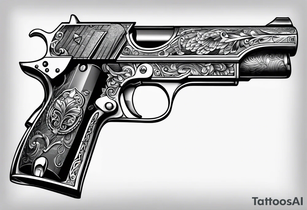 Money gun tattoo idea