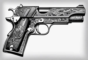 Money gun tattoo idea