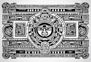 Simple ancient Mayan hieroglyph tattoo idea