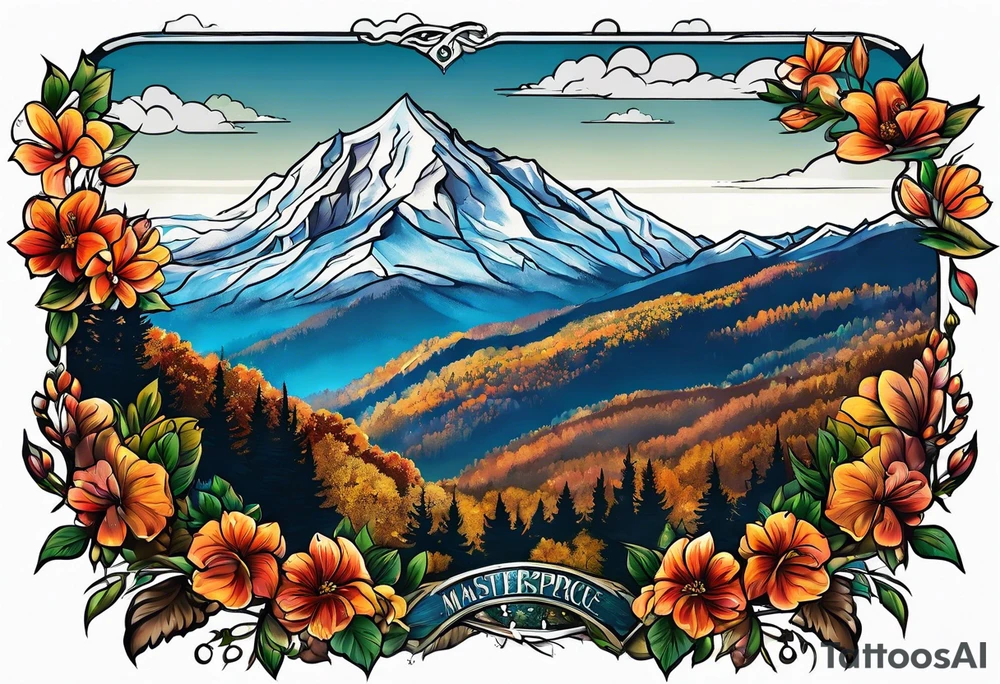 Pennsylvania mountains tattoo idea