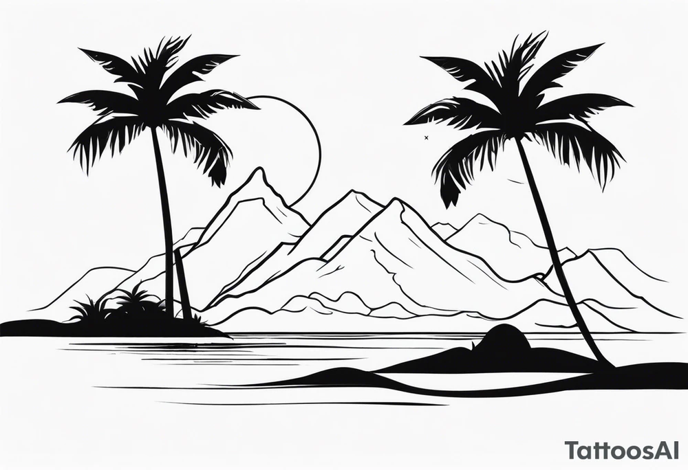 palm tree tattoo idea