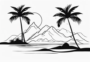 palm tree tattoo idea