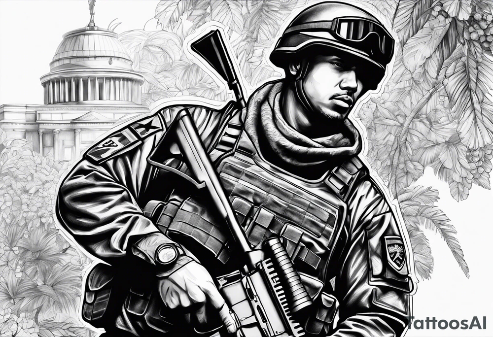 Army police soldier tattoo idea