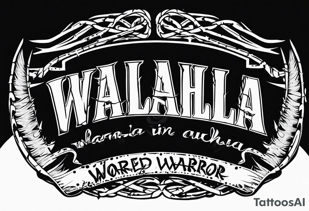 Wounded warrior valhalla barb wire tattoo idea
