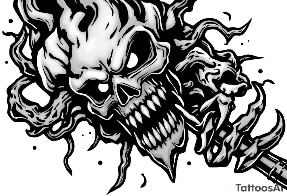 Black plague tattoo idea