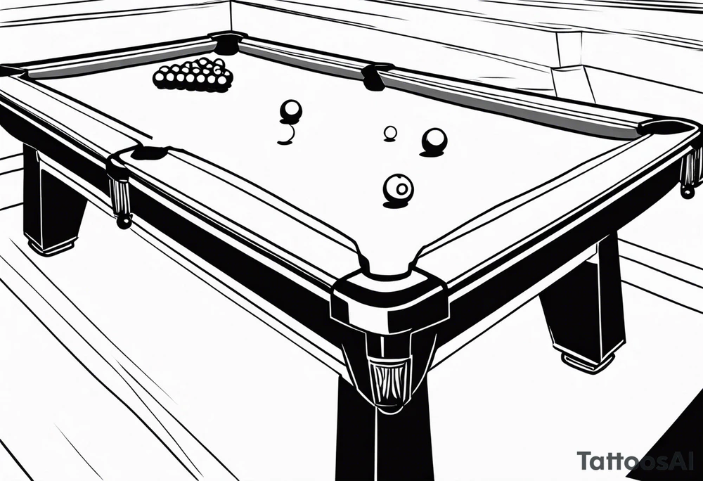 Pool table tattoo idea