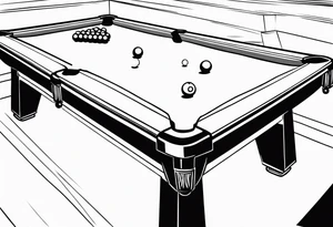 Pool table tattoo idea