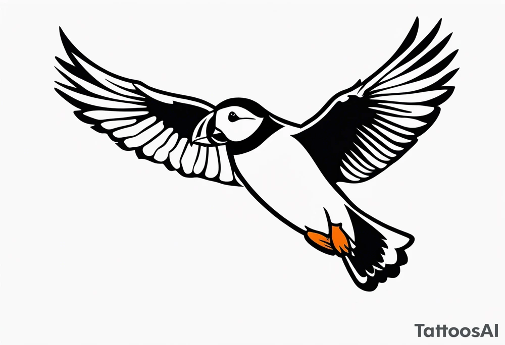 a flying puffin
 - forarm Tattoo tattoo idea