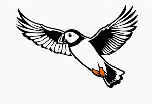 a flying puffin
 - forarm Tattoo tattoo idea