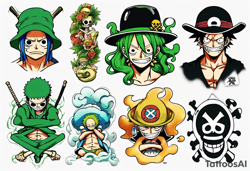 One Piece 
Anime
Green tattoo idea